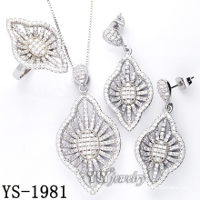 Micro Pave CZ 925 Sterling Silber Schmuck Sets (YS-1981)